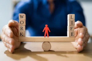 O equilíbrio entre o trabalho e a vida pessoal.