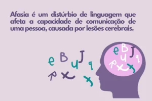 Afasia causa dificuldade na comunicação oral escrita de uma pessoa.