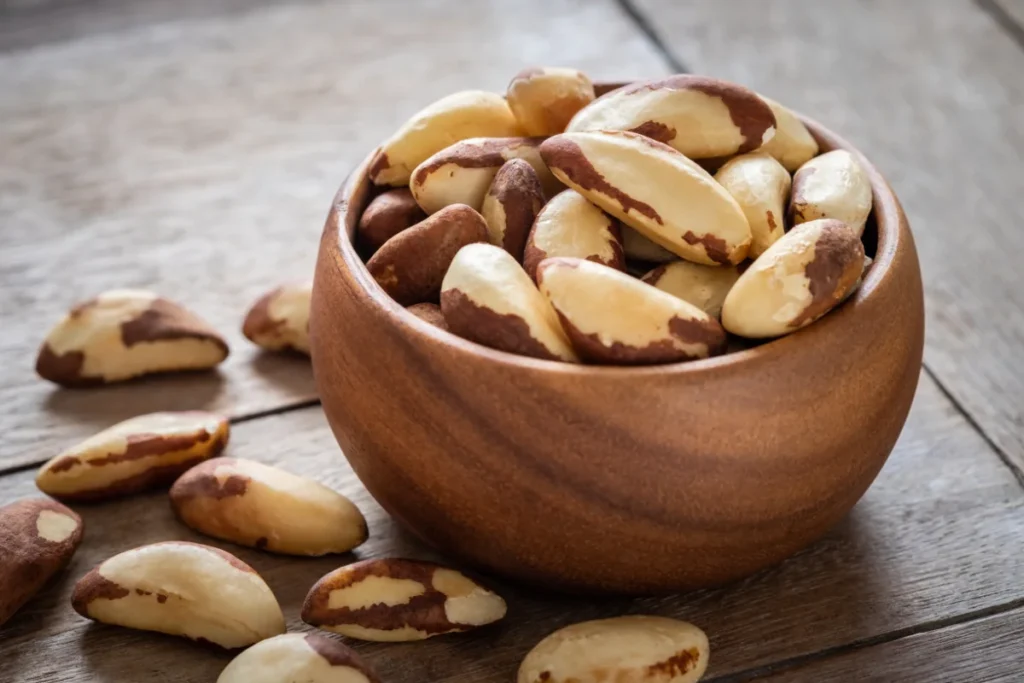 A castanha-do-pará é rica em antioxidantes.