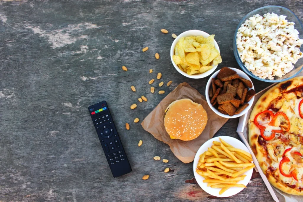 Alguns alimentos que prejudicam o sono.